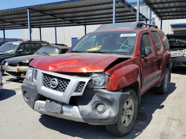 5N1AN0NW0DN813944 - 2013 NISSAN XTERRA X RED photo 2