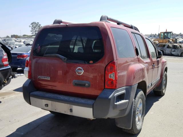 5N1AN0NW0DN813944 - 2013 NISSAN XTERRA X RED photo 4