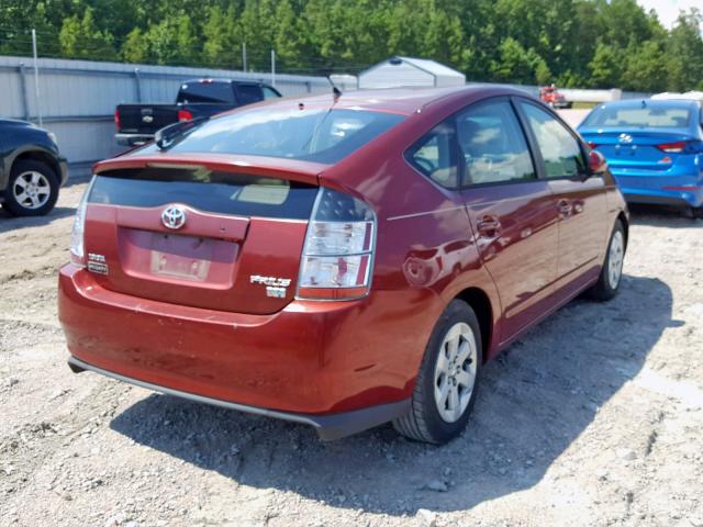 JTDKB20U653005775 - 2005 TOYOTA PRIUS BURGUNDY photo 4