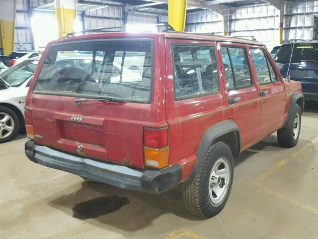 1J4FT28L8LL287855 - 1990 JEEP CHEROKEE RED photo 4