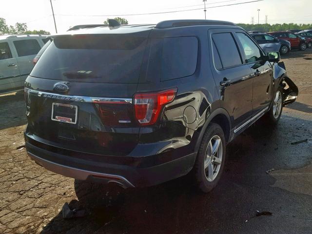 1FM5K8DH6HGA98464 - 2017 FORD EXPLORER X BLACK photo 4