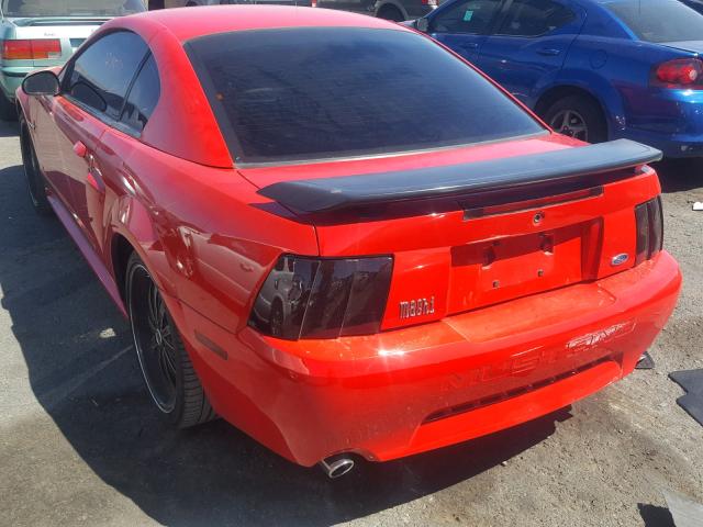1FAFP42R83F437227 - 2003 FORD MUSTANG MA RED photo 3