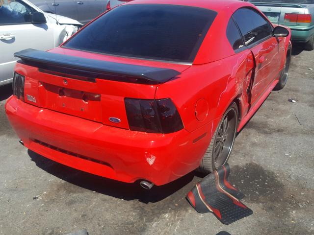 1FAFP42R83F437227 - 2003 FORD MUSTANG MA RED photo 4