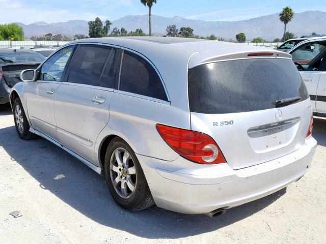 4JGCB65E47A051015 - 2007 MERCEDES-BENZ R 350 SILVER photo 3