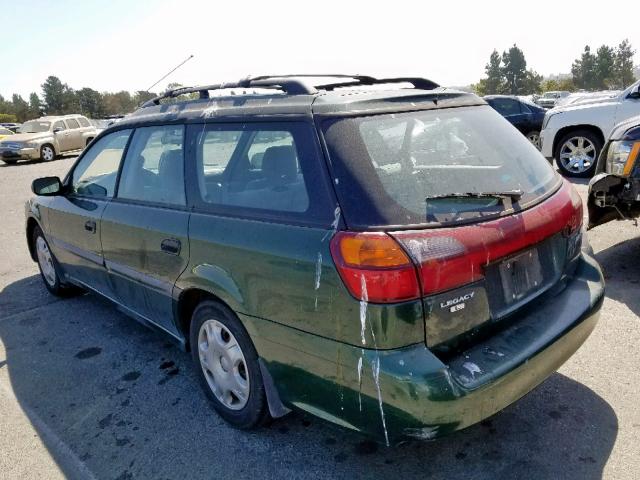 4S3BH6358Y6313625 - 2000 SUBARU LEGACY L GREEN photo 3