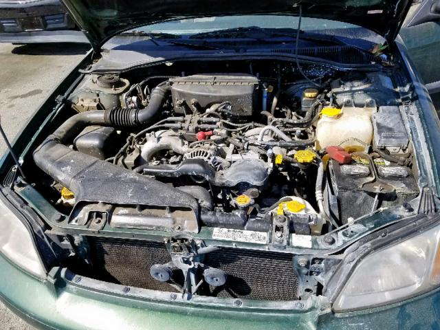 4S3BH6358Y6313625 - 2000 SUBARU LEGACY L GREEN photo 7