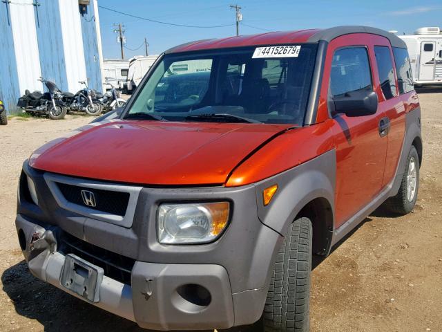 5J6YH28603L025834 - 2003 HONDA ELEMENT EX ORANGE photo 2