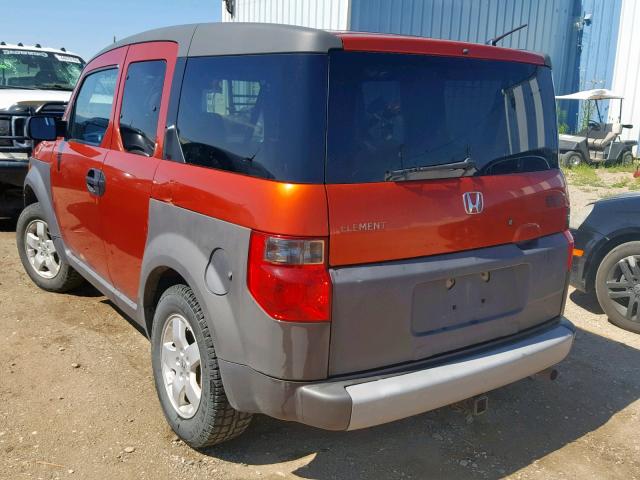 5J6YH28603L025834 - 2003 HONDA ELEMENT EX ORANGE photo 3