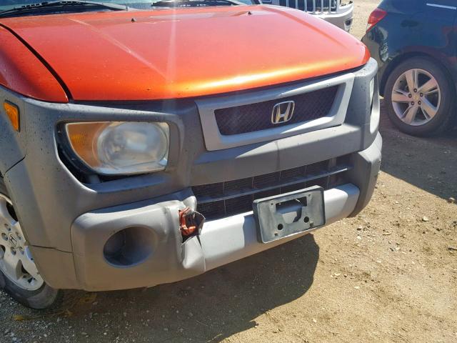 5J6YH28603L025834 - 2003 HONDA ELEMENT EX ORANGE photo 9