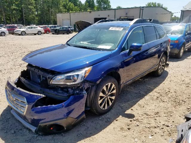 4S4BSAKC4H3395807 - 2017 SUBARU OUTBACK 2. BLUE photo 2