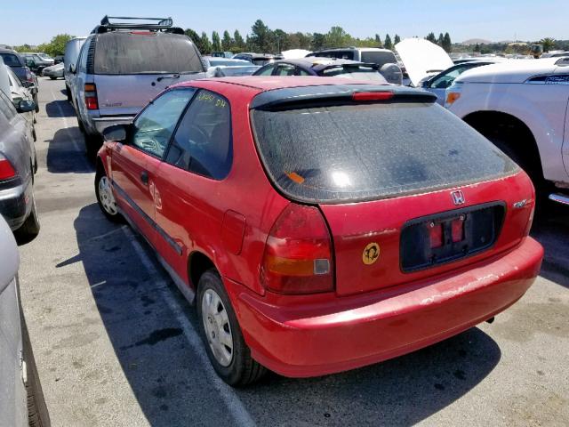 2HGEJ6428TH120373 - 1996 HONDA CIVIC CX RED photo 3