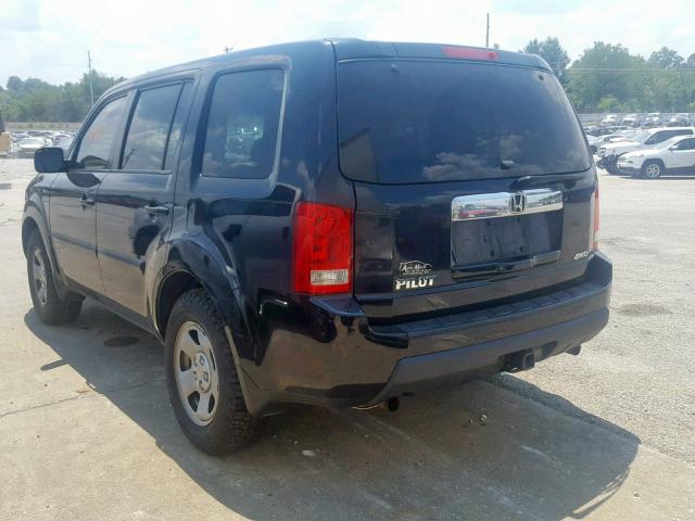 5FNYF4H23BB101648 - 2011 HONDA PILOT LX BLUE photo 3