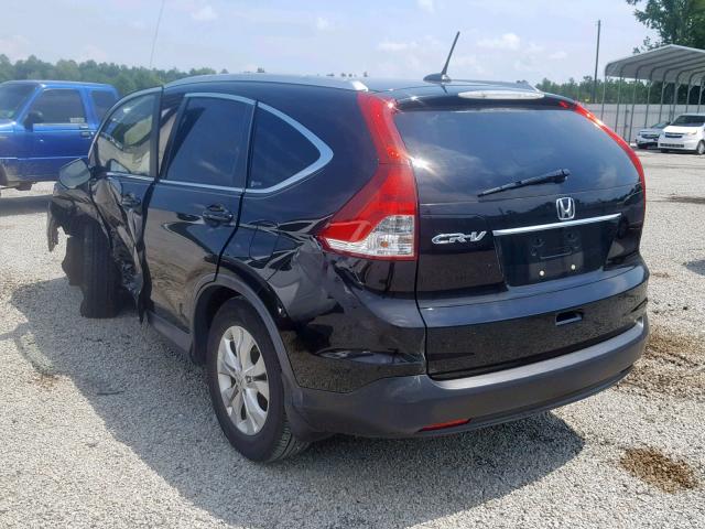 JHLRM3H70CC006966 - 2012 HONDA CR-V EXL BLACK photo 3