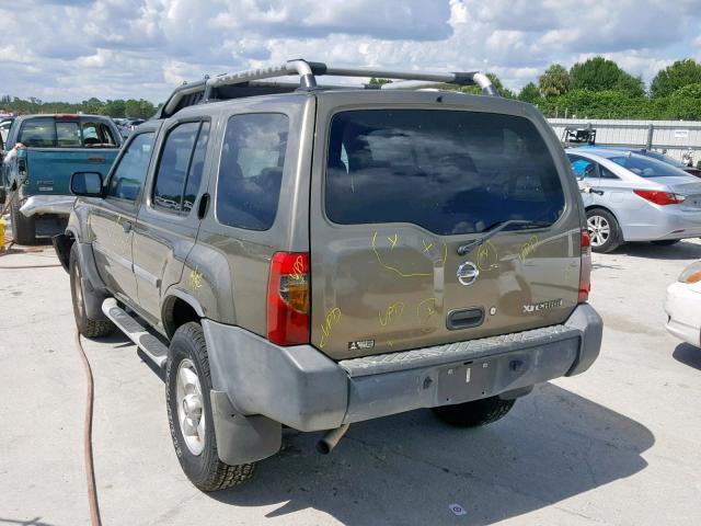 5N1ED28T92C577370 - 2002 NISSAN XTERRA XE BROWN photo 3