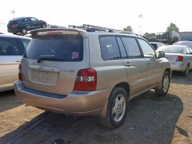 JTEEP21A450102232 - 2005 TOYOTA HIGHLANDER GOLD photo 4