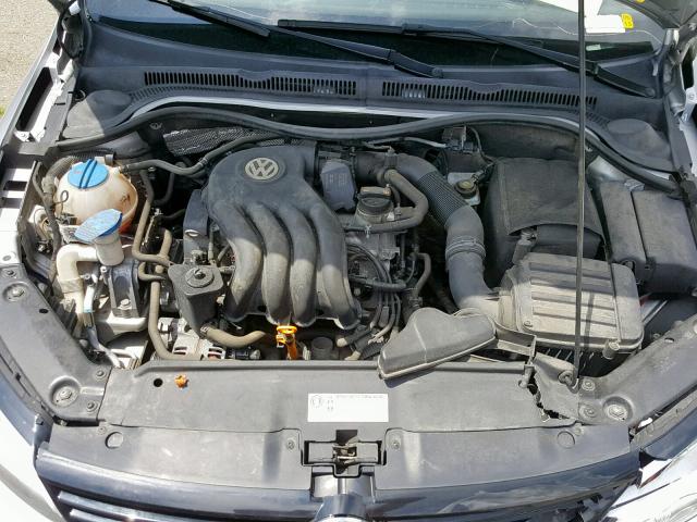 3VW1K7AJ6BM371918 - 2011 VOLKSWAGEN JETTA BASE SILVER photo 7