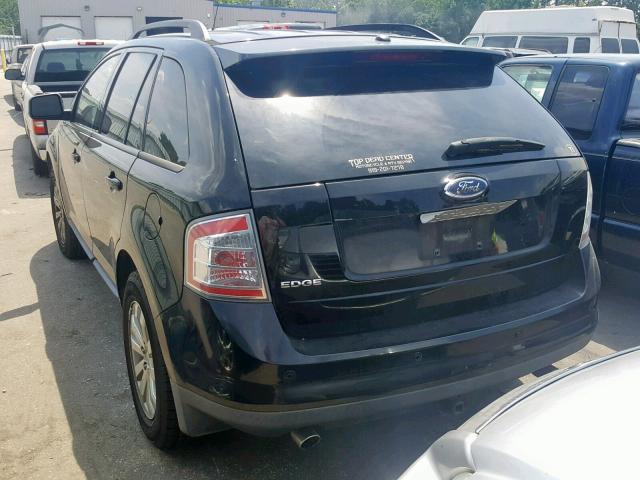 2FMDK38C37BA48446 - 2007 FORD EDGE SEL BLACK photo 3