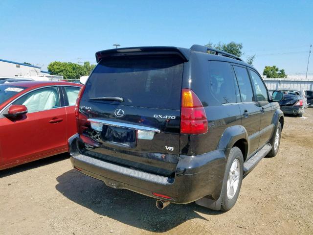 JTJBT20X140056587 - 2004 LEXUS GX 470 BLACK photo 4