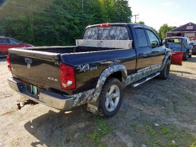 1D7HU18268S509101 - 2008 DODGE RAM 1500 S BLACK photo 4