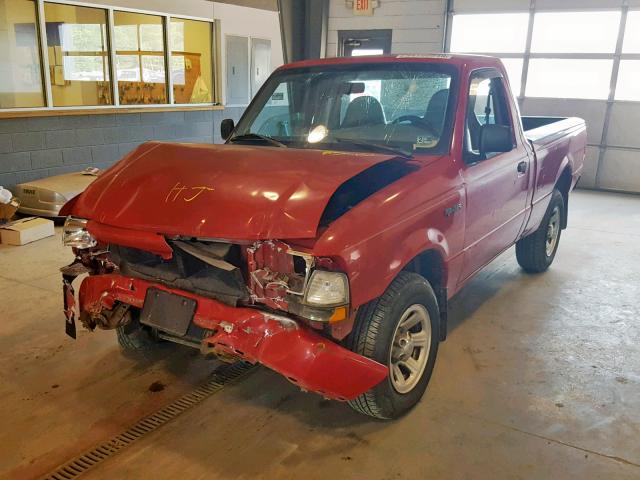 1FTYR10CXYTA36460 - 2000 FORD RANGER RED photo 2