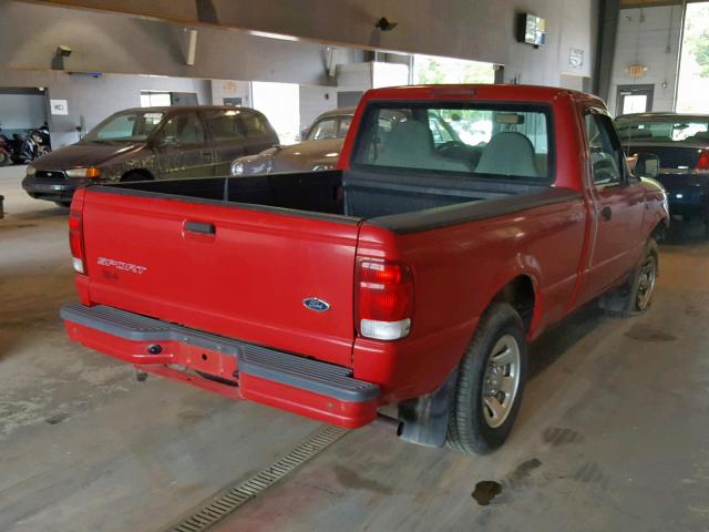 1FTYR10CXYTA36460 - 2000 FORD RANGER RED photo 4