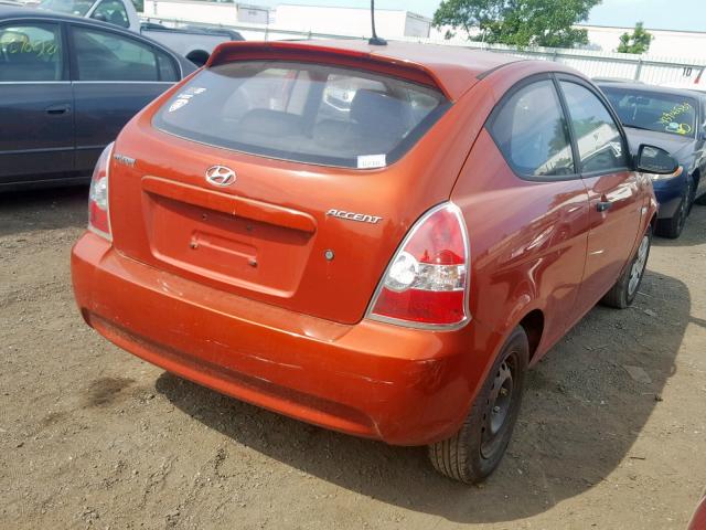 KMHCM36CX9U138151 - 2009 HYUNDAI ACCENT GS RED photo 4