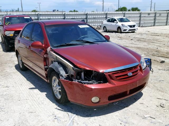 KNAFE121455143886 - 2005 KIA NEW SPECTR RED photo 1