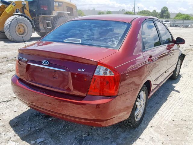 KNAFE121455143886 - 2005 KIA NEW SPECTR RED photo 4