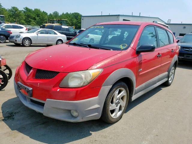 5Y2SL628X4Z470138 - 2004 PONTIAC VIBE RED photo 2