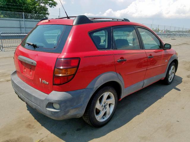 5Y2SL628X4Z470138 - 2004 PONTIAC VIBE RED photo 4