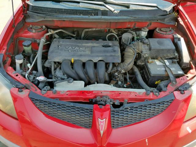 5Y2SL628X4Z470138 - 2004 PONTIAC VIBE RED photo 7