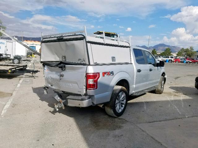 1FTEW1EP2JKF40925 - 2018 FORD F150 SUPER SILVER photo 4