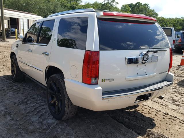 1GYFK43529R114006 - 2009 CADILLAC ESCALADE H WHITE photo 3