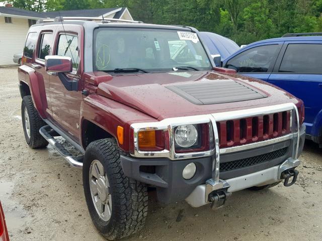 5GTEN13E698116556 - 2009 HUMMER H3 MAROON photo 1