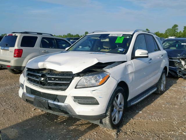 4JGDA5JBXEA368971 - 2014 MERCEDES-BENZ ML 350 WHITE photo 2