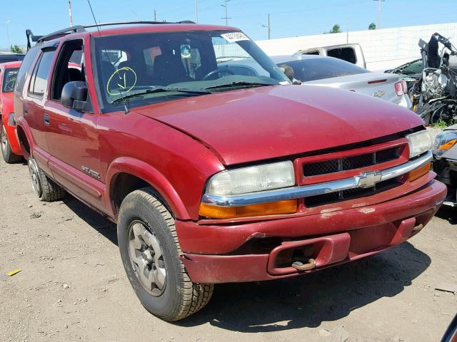 1GNDT13X53K148989 - 2003 CHEVROLET BLAZER RED photo 1