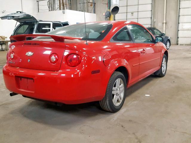 1G1AL15F967880980 - 2006 CHEVROLET COBALT LT RED photo 4