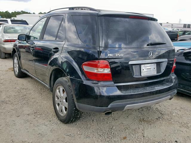 4JGBB86E66A006307 - 2006 MERCEDES-BENZ ML 350 BLACK photo 3