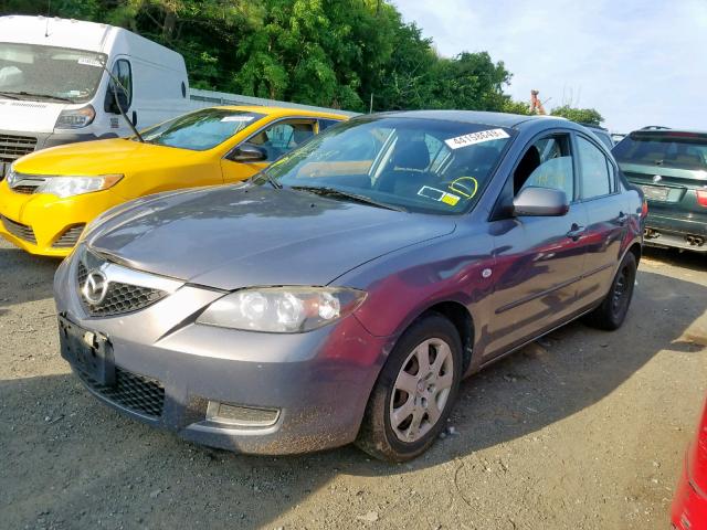 JM1BK12G381874450 - 2008 MAZDA 3 I GRAY photo 2