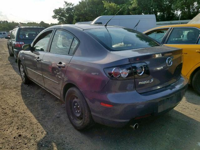 JM1BK12G381874450 - 2008 MAZDA 3 I GRAY photo 3