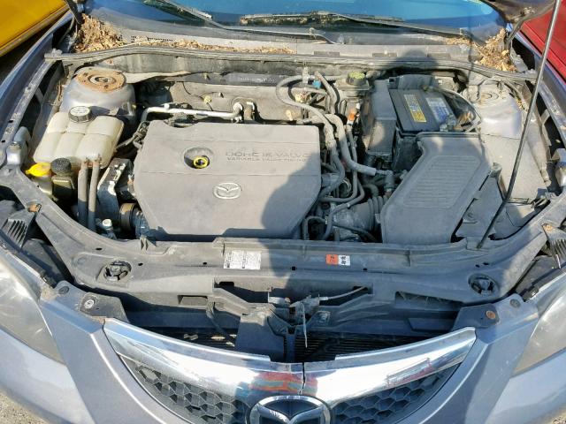 JM1BK12G381874450 - 2008 MAZDA 3 I GRAY photo 7