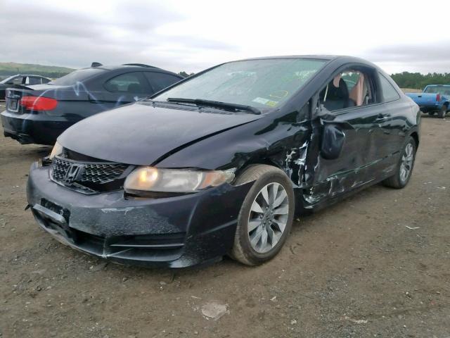 2HGFG12989H516804 - 2009 HONDA CIVIC EXL BLACK photo 2