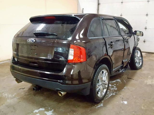 2FMDK3JC7DBB46546 - 2013 FORD EDGE SEL BLACK photo 4