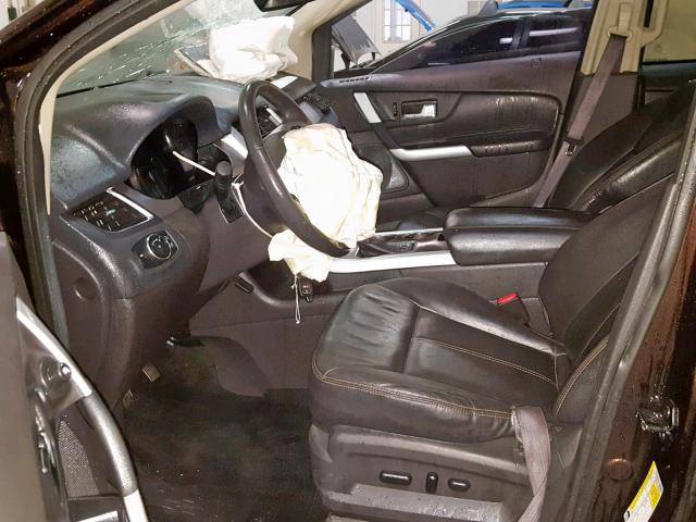 2FMDK3JC7DBB46546 - 2013 FORD EDGE SEL BLACK photo 5