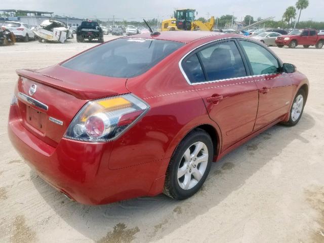 1N4CL21E29C120345 - 2009 NISSAN ALTIMA HYB RED photo 4