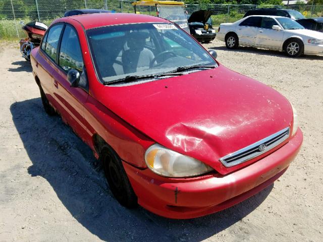 KNADC123026183368 - 2002 KIA RIO RED photo 1