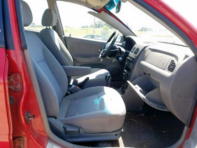 KNADC123026183368 - 2002 KIA RIO RED photo 5