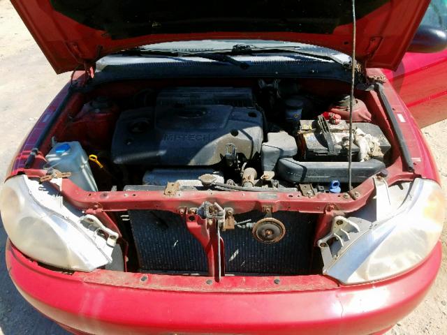 KNADC123026183368 - 2002 KIA RIO RED photo 7