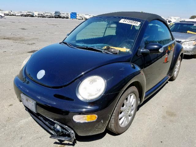 3VWCM31Y85M302175 - 2005 VOLKSWAGEN NEW BEETLE BLACK photo 2