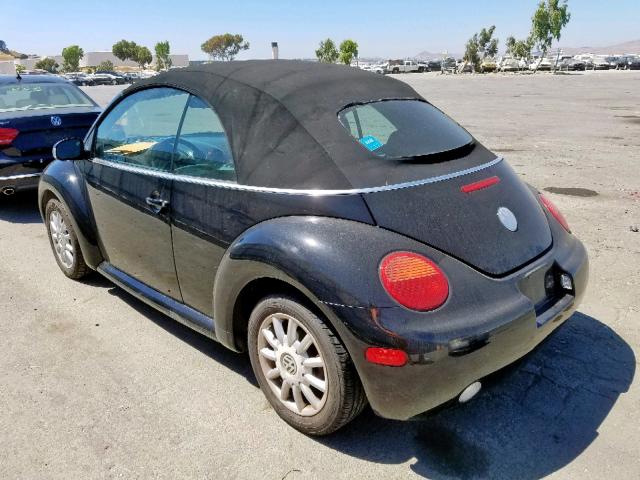 3VWCM31Y85M302175 - 2005 VOLKSWAGEN NEW BEETLE BLACK photo 3